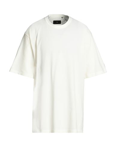 Shop Y-3 Man T-shirt Cream Size M Cotton In White