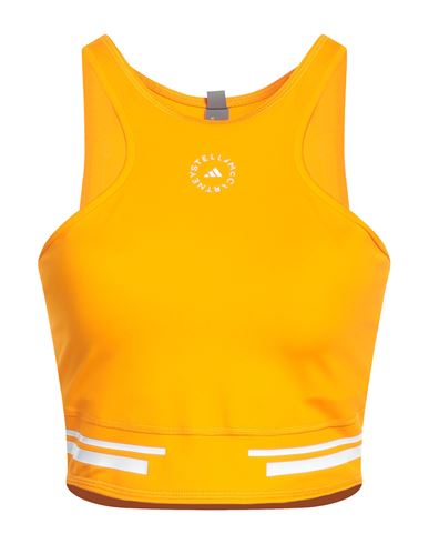 ADIDAS BY STELLA MCCARTNEY ADIDAS BY STELLA MCCARTNEY WOMAN TOP ORANGE SIZE L RECYCLED POLYESTER, ELASTANE