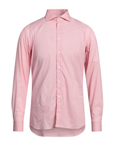 OBERON PEREZ OBERON PEREZ MAN SHIRT PINK SIZE 15 ½ COTTON, ELASTANE