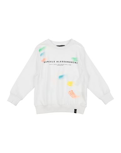 Shop Daniele Alessandrini Toddler Boy Sweatshirt White Size 6 Cotton, Elastane