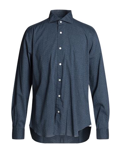 Barba Napoli Man Shirt Navy Blue Size 16 ½ Cotton