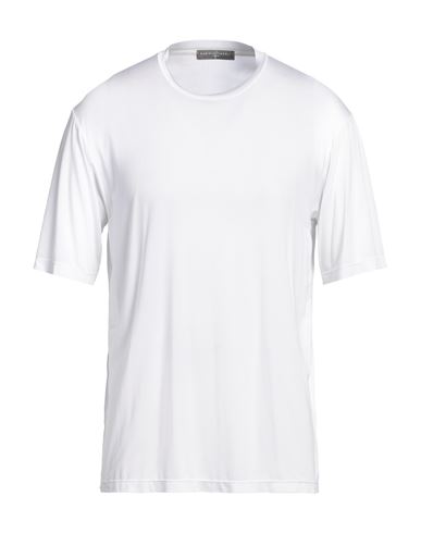 Shop Daniele Fiesoli Man T-shirt White Size L Cupro, Elastane