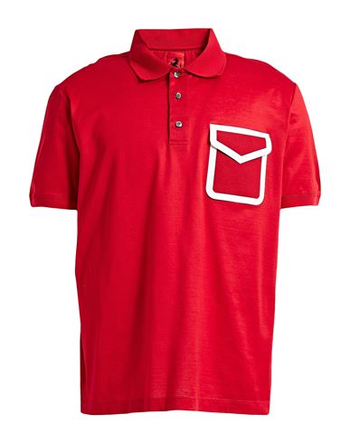 Ferrari Man Polo Shirt Red Size L Cotton