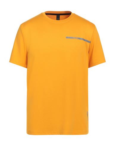 Alphatauri Man T-shirt Orange Size Xxl Viscose, Polyester, Elastane