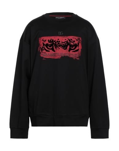 Shop Dolce & Gabbana Man Sweatshirt Black Size 44 Cotton, Brass, Polyamide