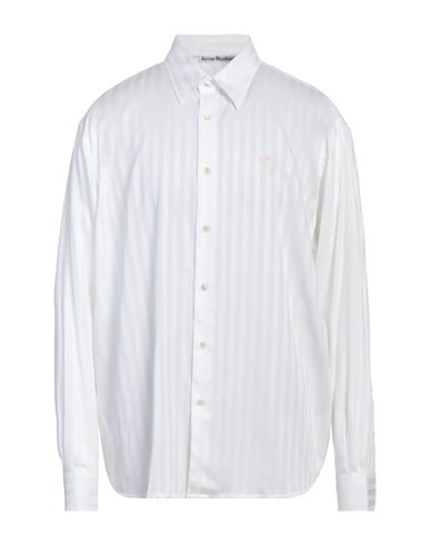Acne Studios Man Shirt Ivory Size 42 Lyocell In White