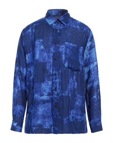 Destin Man Shirt Blue Size Xxl Linen