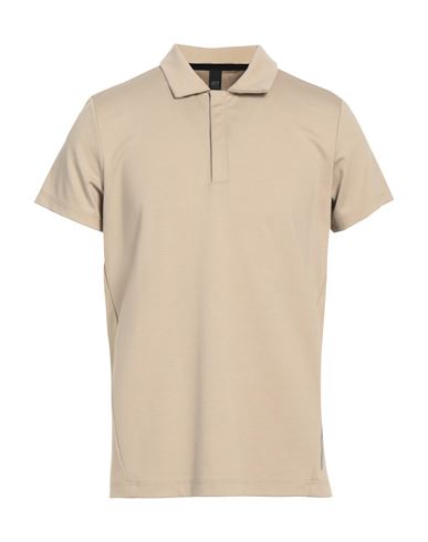 Alphatauri Man Polo Shirt Beige Size S Viscose, Polyester, Elastane