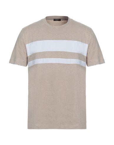 Peserico Man T-shirt Beige Size 44 Cotton
