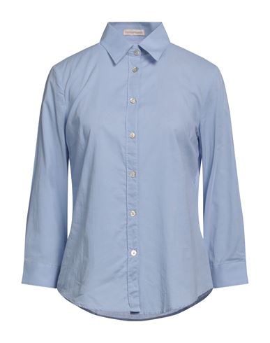 Camicettasnob Woman Shirt Light Blue Size 14 Cotton