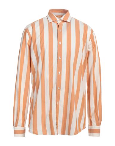 Xacus Man Shirt Orange Size 17 Cotton