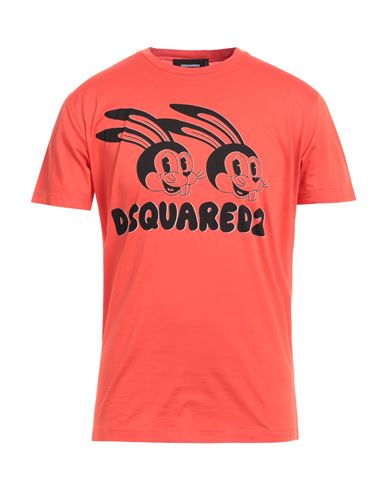 Dsquared2 Man T-shirt Tomato Red Size M Cotton