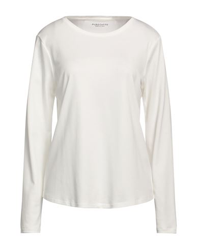 Purotatto Woman T-shirt White Size 10 Cotton