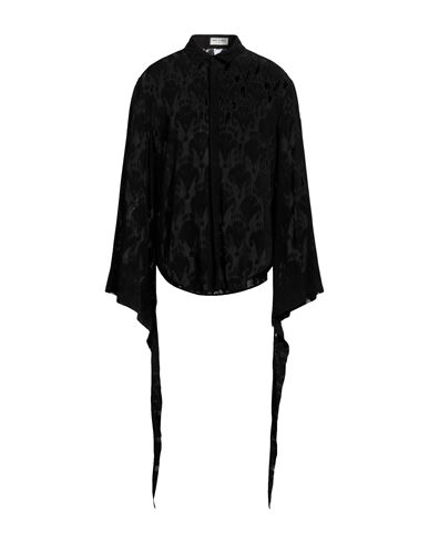 Saint Laurent Man Shirt Black Size 15 ½ Acetate, Silk