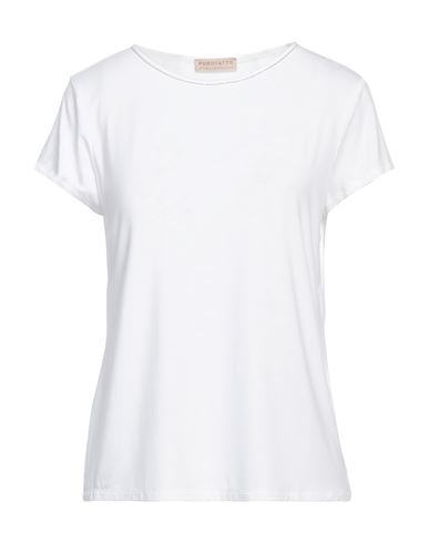 Purotatto Woman T-shirt White Size 8 Viscose, Elastane