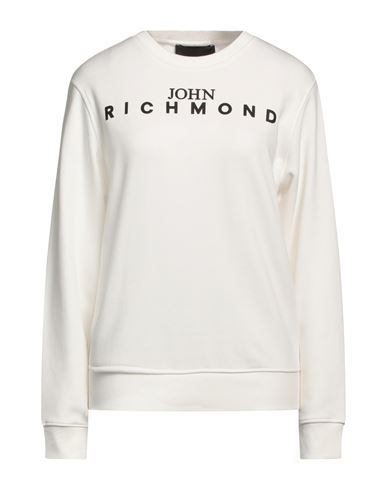 John Richmond Woman Sweatshirt White Size L Cotton, Polyester