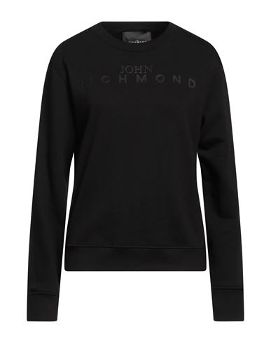 John Richmond Woman Sweatshirt Black Size Xl Cotton, Polyester