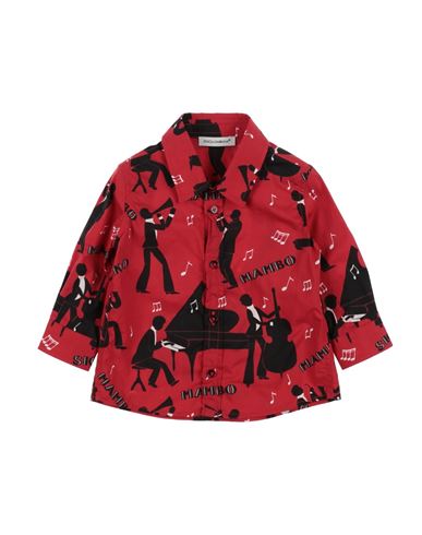 Shop Dolce & Gabbana Newborn Boy Shirt Red Size 3 Cotton