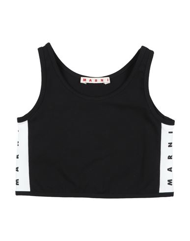Marni Toddler Girl Top Black Size 6 Cotton, Elastane In Black