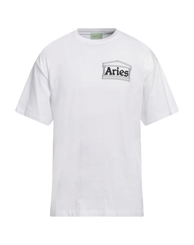 Shop Aries Man T-shirt White Size Xl Cotton