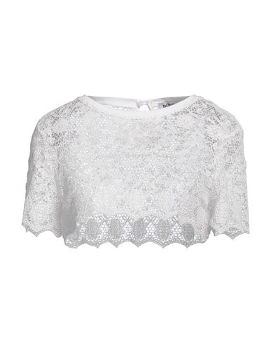 Dondup Woman Top White Size L Viscose, Polyester