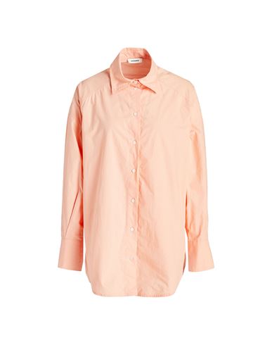 Shop Sandro Woman Shirt Salmon Pink Size 3 Cotton