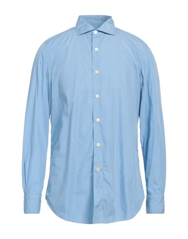 Finamore 1925 Man Shirt Light Blue Size 15 ¾ Cotton