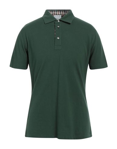 Aquascutum Man Polo Shirt Dark Green Size 3xl Cotton