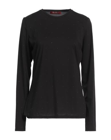 Shop Max Mara Studio Woman T-shirt Black Size Xl Polyamide, Elastane