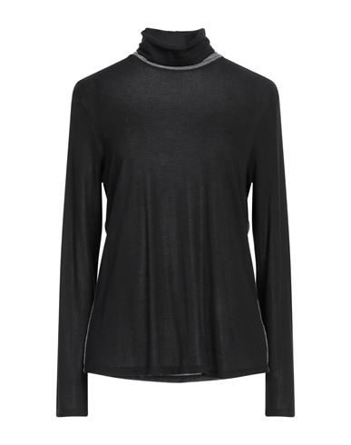 Purotatto Woman T-shirt Black Size 12 Modal, Cashmere