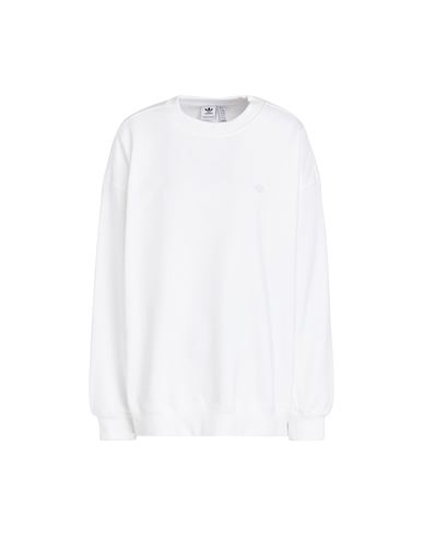 Adidas Originals Woman Sweatshirt White Size 8 Cotton, Recycled Polyester
