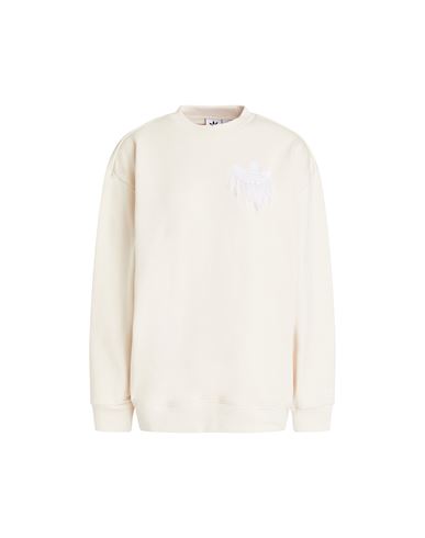 Adidas Originals Woman Sweatshirt Ivory Size 0 Cotton, Elastane In White