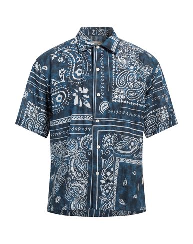 Tintoria Mattei 954 Man Shirt Navy Blue Size 15 ½ Cotton