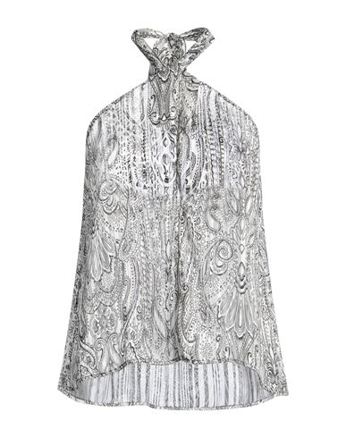 LIU •JO LIU •JO WOMAN TOP GREY SIZE 6 POLYESTER, METALLIC POLYESTER 