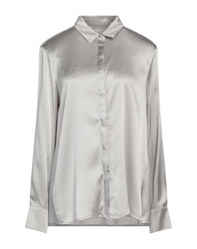 Purotatto Woman Shirt Light Grey Size 10 Silk, Elastane In Gray