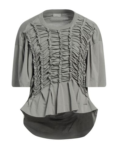 Shop Dries Van Noten Woman T-shirt Grey Size L Cotton