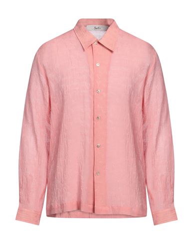 Séfr Man Shirt Pink Size L Cotton, Silk