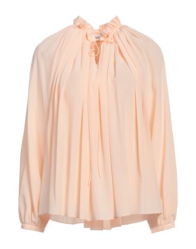 Shop Lanvin Woman Top Apricot Size 8 Silk In Orange