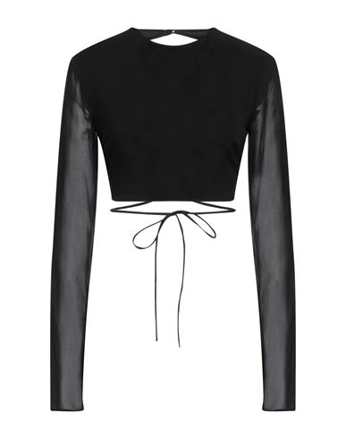 The Andamane Waist Tie-fastening Top In Black