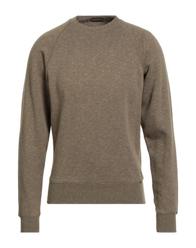 Tom Ford Man Sweatshirt Khaki Size 44 Cotton, Viscose