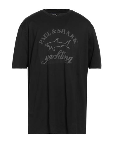 Paul & Shark Man T-shirt Black Size Xl Cotton