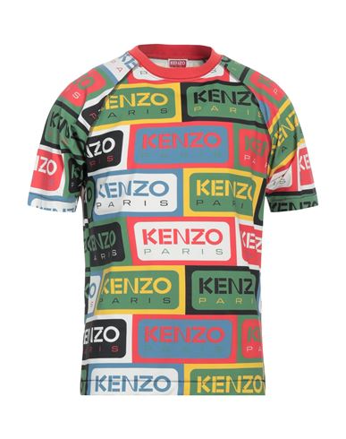 Kenzo Man T-shirt Military Green Size M Polyamide, Elastane