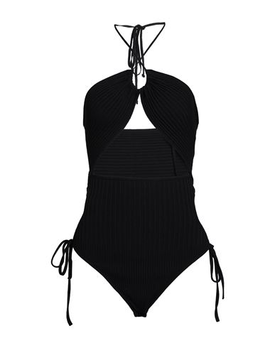 Andreädamo Andreādamo Woman Bodysuit Black Size S Viscose, Polyester, Polyamide, Elastane