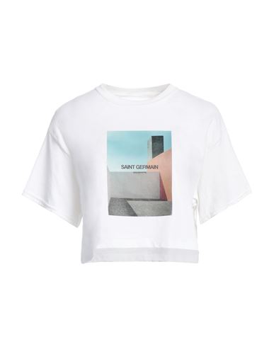 Shop Backsideclub Woman T-shirt White Size M Cotton