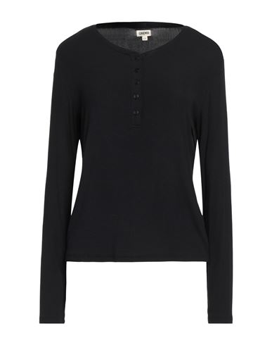 L Agence L'agence Woman T-shirt Black Size L Modal, Elastane