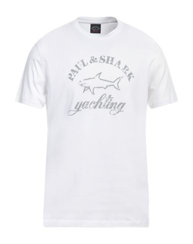 Paul & Shark Man T-shirt White Size 3xl Cotton