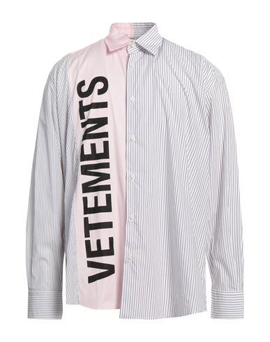 Vetements Man Shirt Pink Size S Cotton