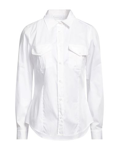 Nenette Woman Shirt White Size 8 Cotton, Polyamide, Elastane