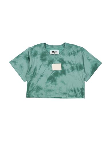 Mm6 Maison Margiela Toddler Girl T-shirt Green Size 6 Cotton In Green