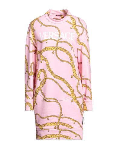 Versace Woman Mini Dress Pink Size 8 Cotton